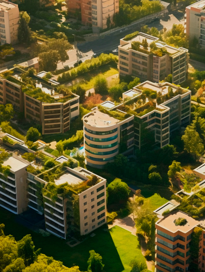 ciudad vista desde el cielo